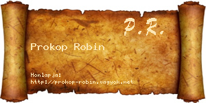 Prokop Robin névjegykártya